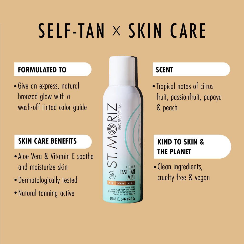 Professional 1 Hour Fast Self-Tanning Mist, 150ml