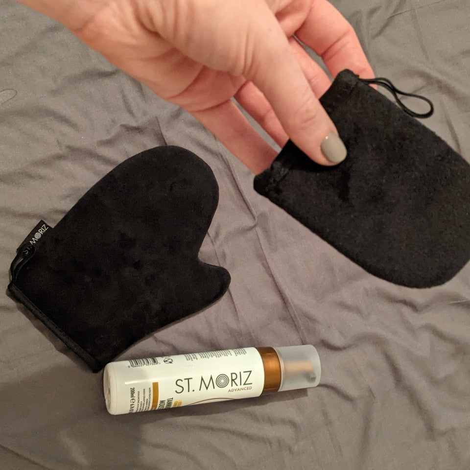 St. Moriz Luxury Double Sided Self Tanning Mitt with Face Mitt set | St ...